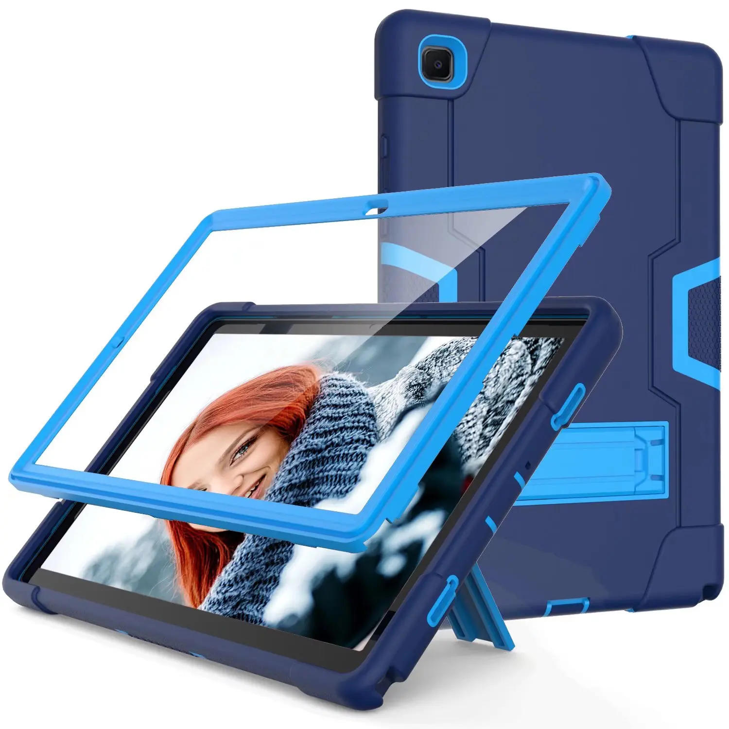 Galaxy Tab A7 lite T225 T220 Combo Back Tablet Cover Shockproof Hybrid W/Stand For Samsung Tab A7 10.4 T500 T509 2022 Armor Case