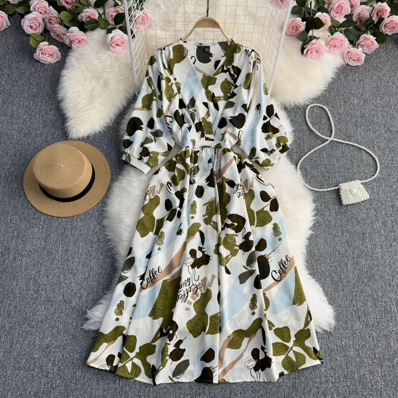 Summer Boho Maxi Dress Women Long Floral Party Dress Ladies Bohemian V Neck Floor Length Dresses