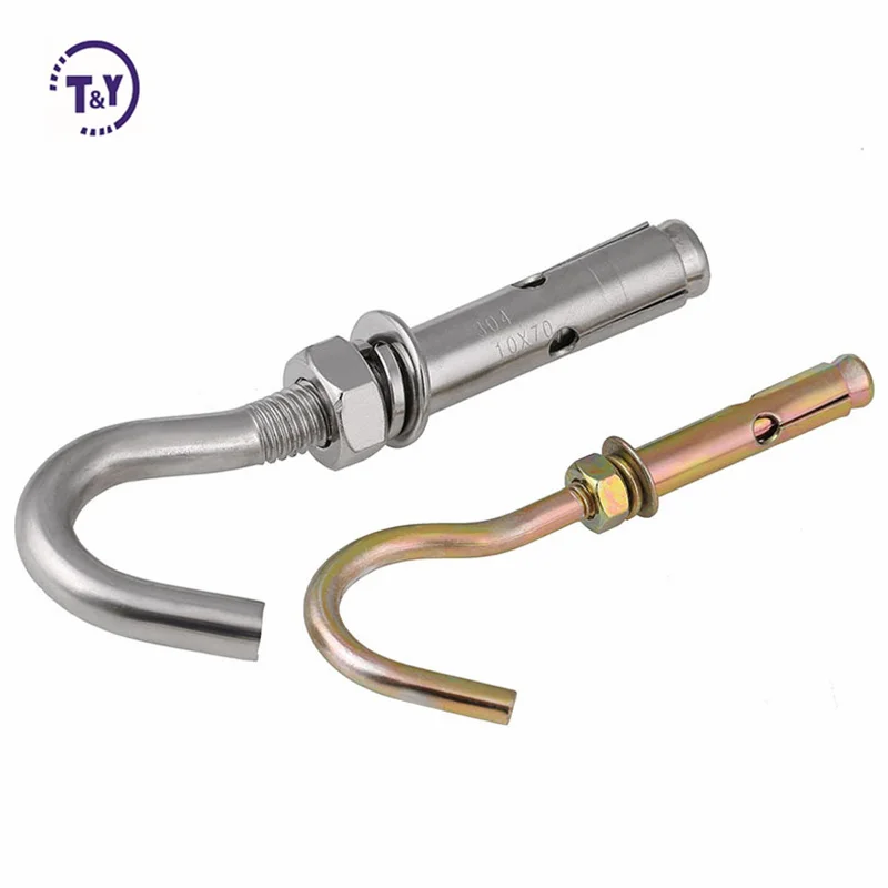 Zinc Plated J Type Sleeve Anchor Hook Expansion Bolts for Solar Water Heater