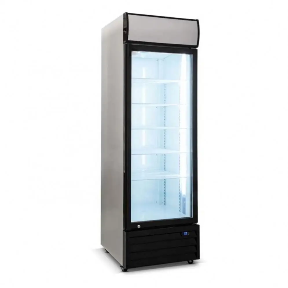Commercial Vertical Upright Beverage Cooler With Glass Door Chiller Refrigeration Equipment For Supermarket Freezer For Drinks