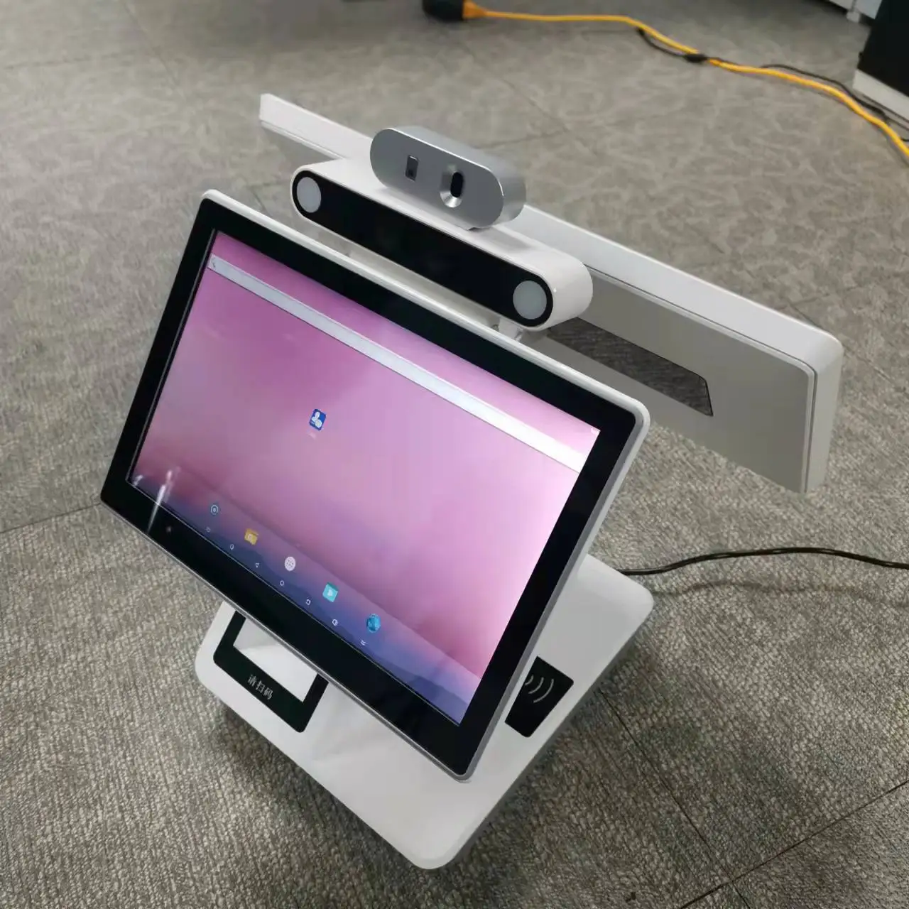 Система распознавания лица 13 3 дюйма двойной экран pos-система android функция