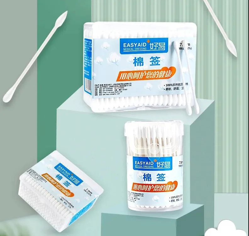 Wholesale Disposable Eco-Friendly Natural cleaning baby Cotton Swab Paper Stick Cotton Buds