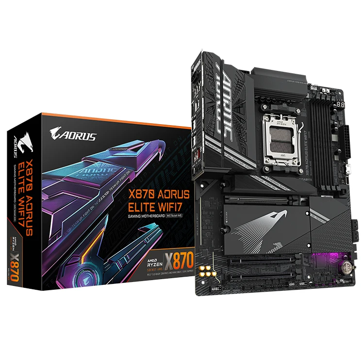 GIGABYTE X870 AORUS ELITE WIFI7 AM5 Socket ATX AI PC Motherboard upports AMD Ryzen 9000/8000/7000 Series CPU Gaming Motherboard