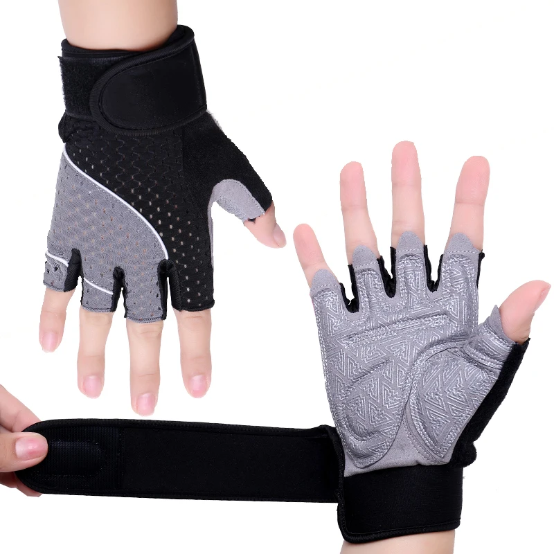 Microfiber Lady Custom Gloves For Gym Custom Fitness Strength Training Gloves For Women Man