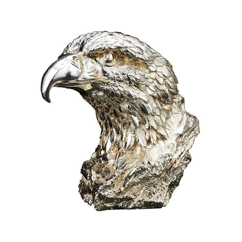 Home Decoration Eagle Head Figurine, Resin Head Statue, Hawk Figurine