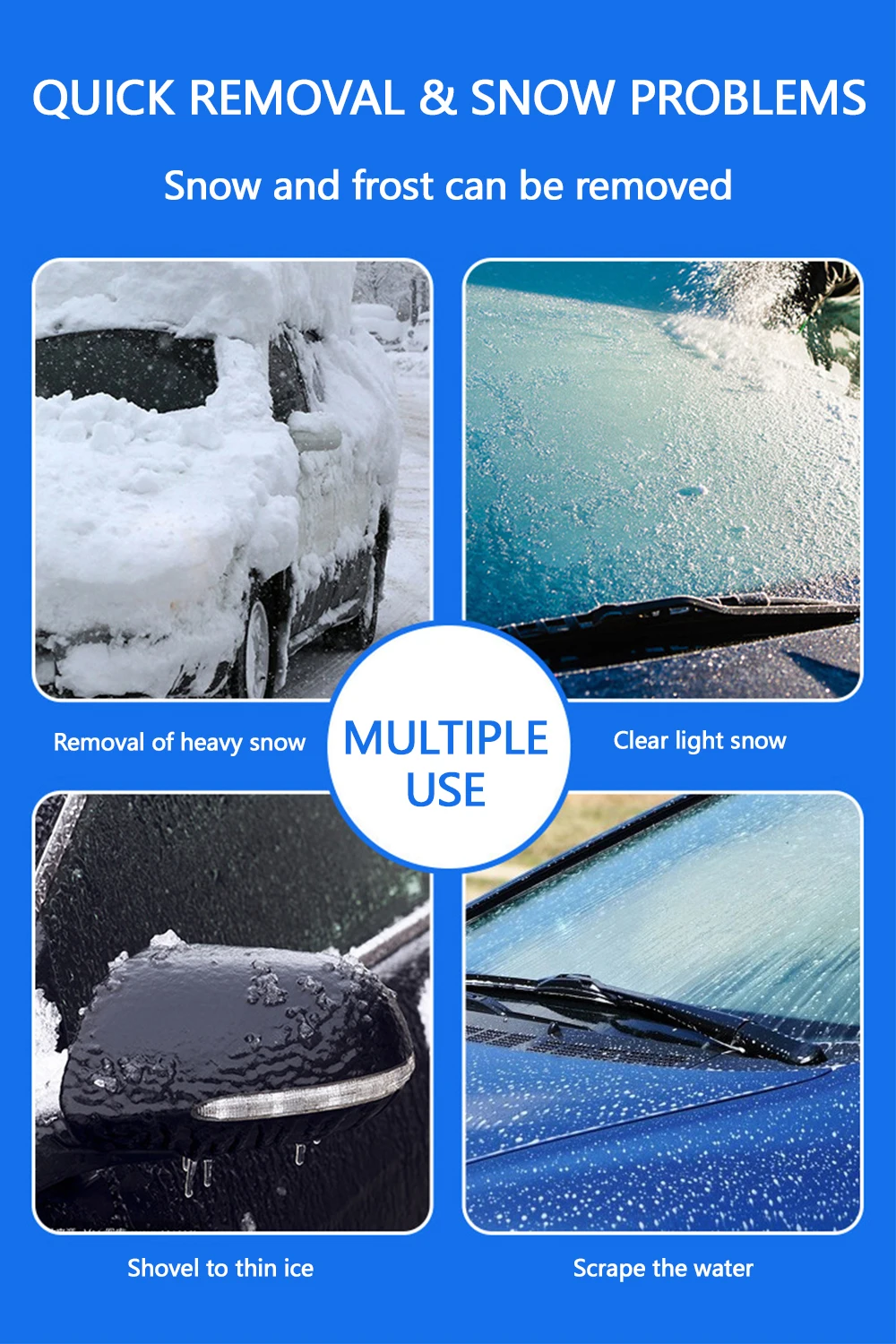 Snow Removal Accessories Cone Shaped Winter Tool Car Windshield Outdoor Snow Funnel Tool Scrape A Round Car Ice Scraper