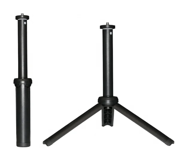 Kaliou A079 adjustable height desktop tripod with 1/4 screw  ABS plastic pink and black for phone holder  table storage tripod