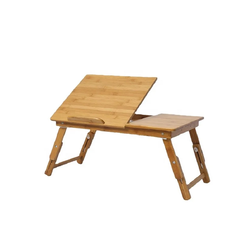 Portable adjustable height computer laptop table Folding bed Laptop Desk with adjustable leg