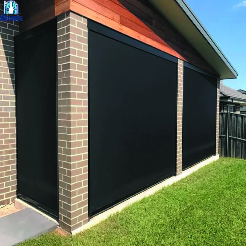 Windproof and Waterproof Outdoor Roller Blinds for Windows Electric  Full Blackout