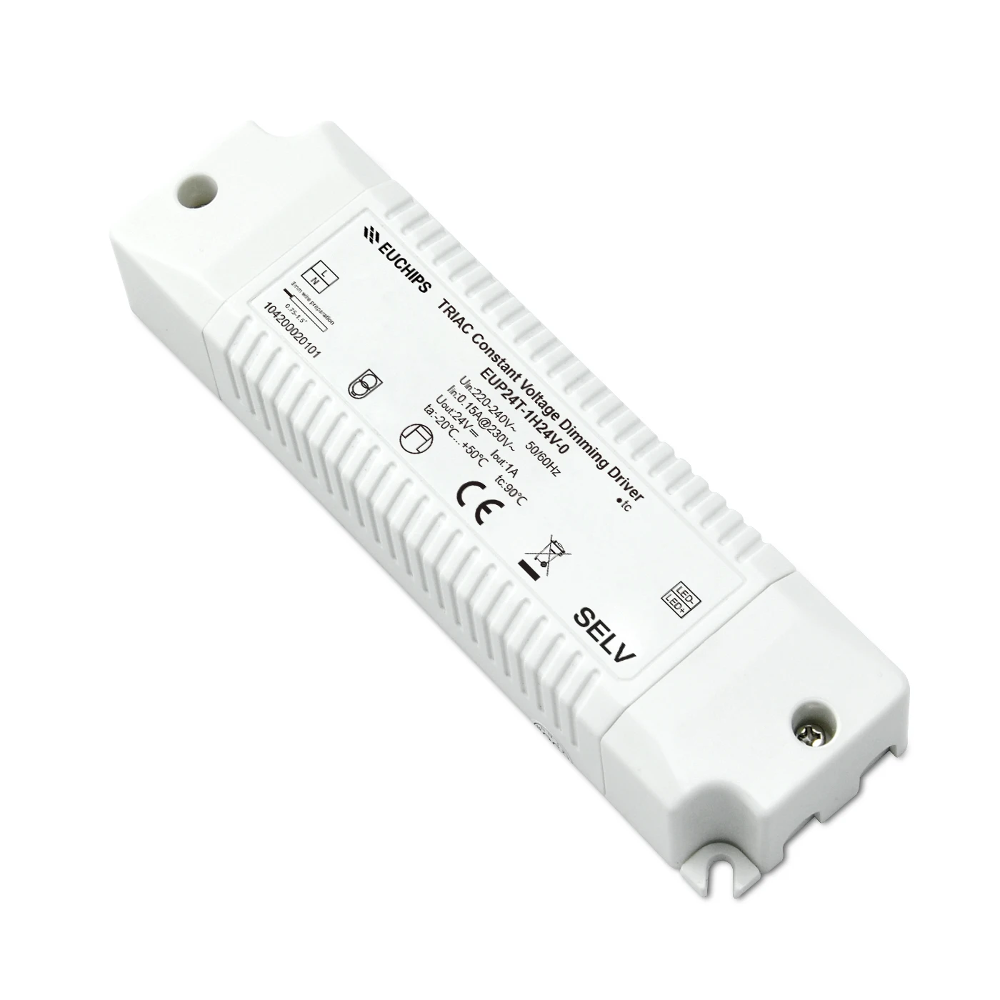 EUCHIPS 24 В постоянный выходной режим напряжения одноканальный светодиодный диммер с передней кромкой и задней для настенной шайбы Светодиодная трубка