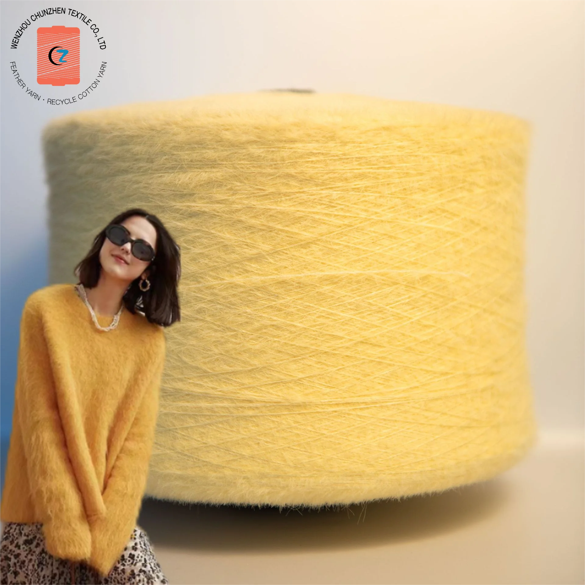 No drop 100% Nylon  polyester plush chenille mink feather yarn 1.3cm eyelash fancy yarn for knitting clothes