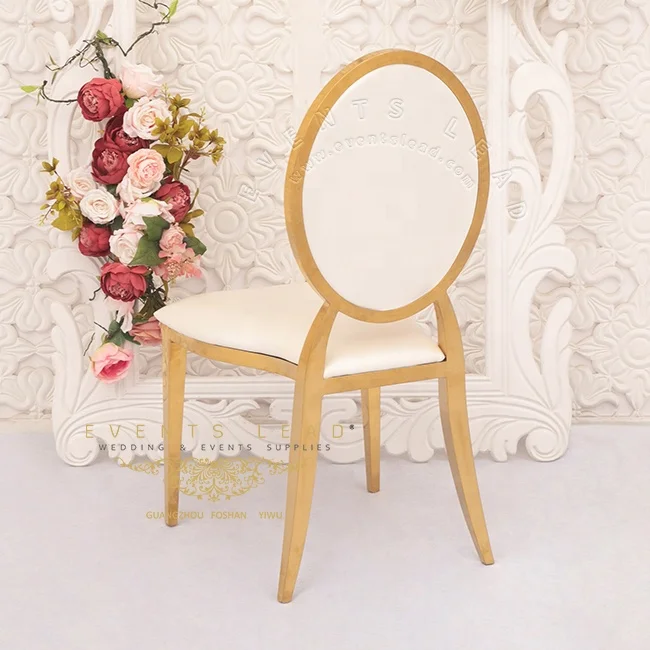 White PU Factory Price Wedding Gold Dining Banquet Chair Luxury buying and chairs