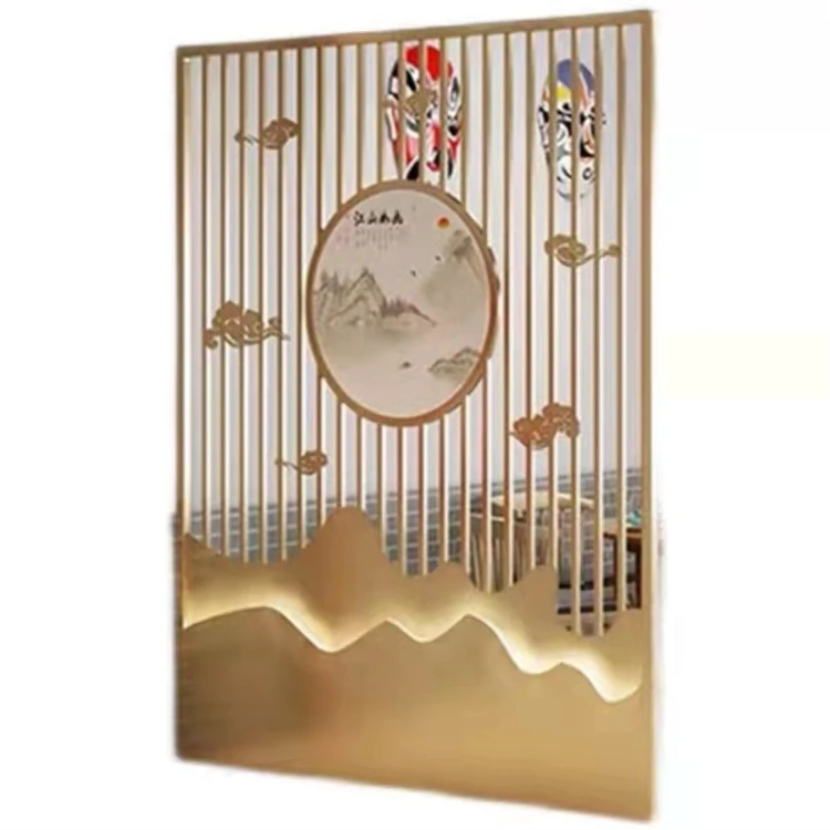 Restaurant Interior Decorating Antique Room Divider Screen Aluminum Sheet Partition