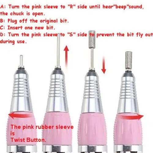 Proper Price Top Quality Machine Professional Plastic Electric Nail Drill Bit Set