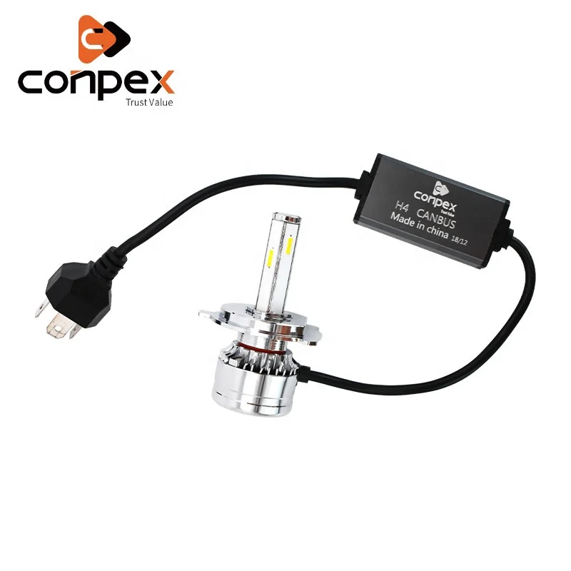 Conpex M4 H4 Car Headlight Flood 4side  CSP Chips Led Headlight Bulb Faro Led Canbus 12V Led Motorcycle Auto Headlamp