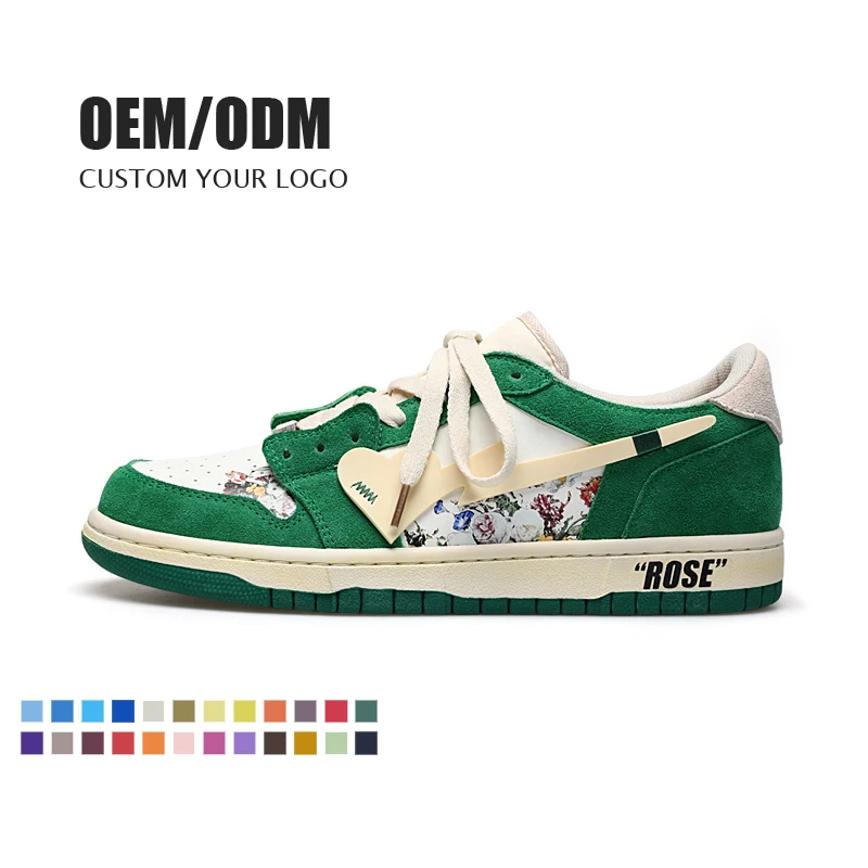 Low Moq Designer Shoes Sneakers men Rubber Shoes Genuine Leather Custom Mens Sneakers With Logo