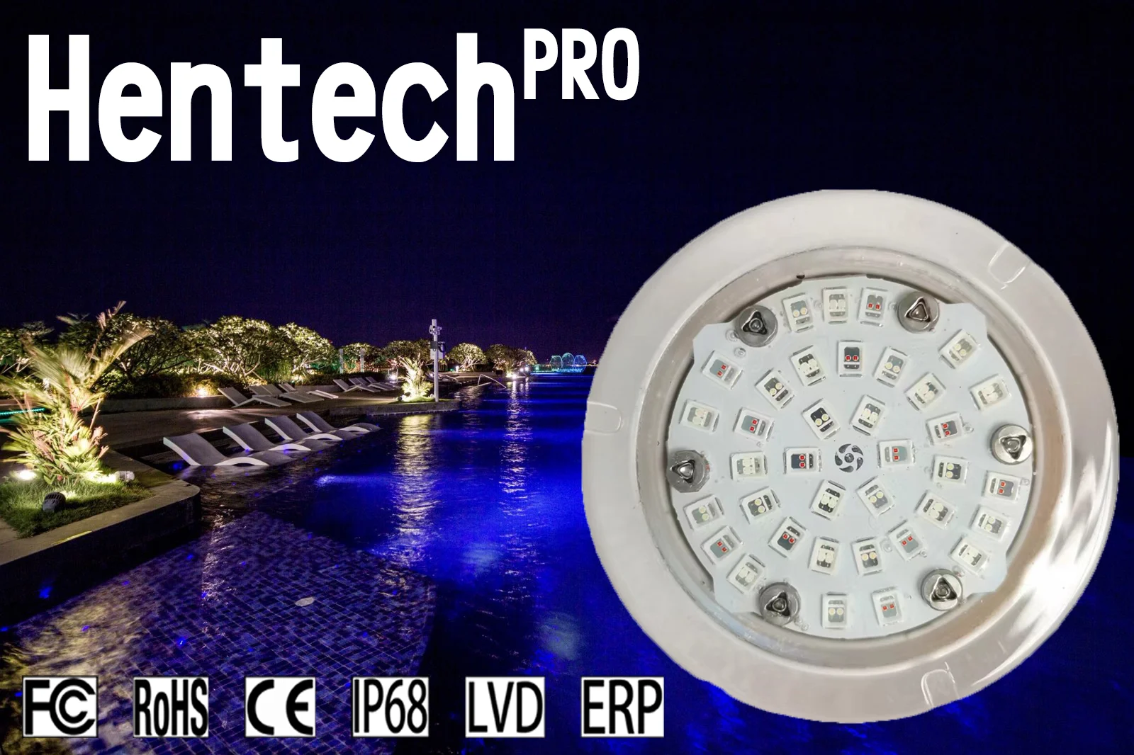 Hentech AC/DC12V 4 Вт подводная лампа светодиодный светильник для бассейна RGB PC WIFI/DMX512/пульт дистанционного управления/переключатель IP68 100% водонепроницаемый 90 50000