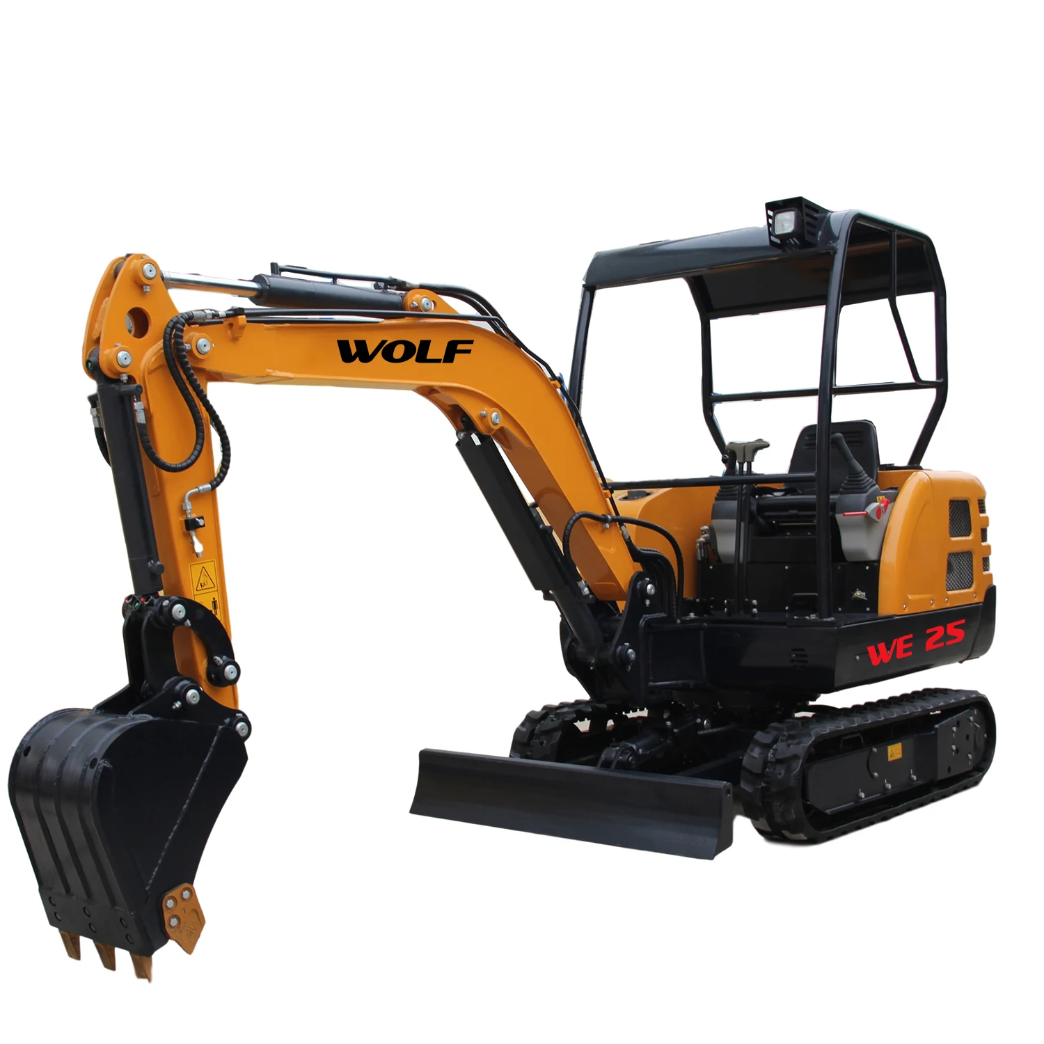 Wolf Digger WE25 Excavator with Extended Chassis 2.5 ton Rubber Tracks Crawler Digger Hammer Auger Mini Excavator for Sale