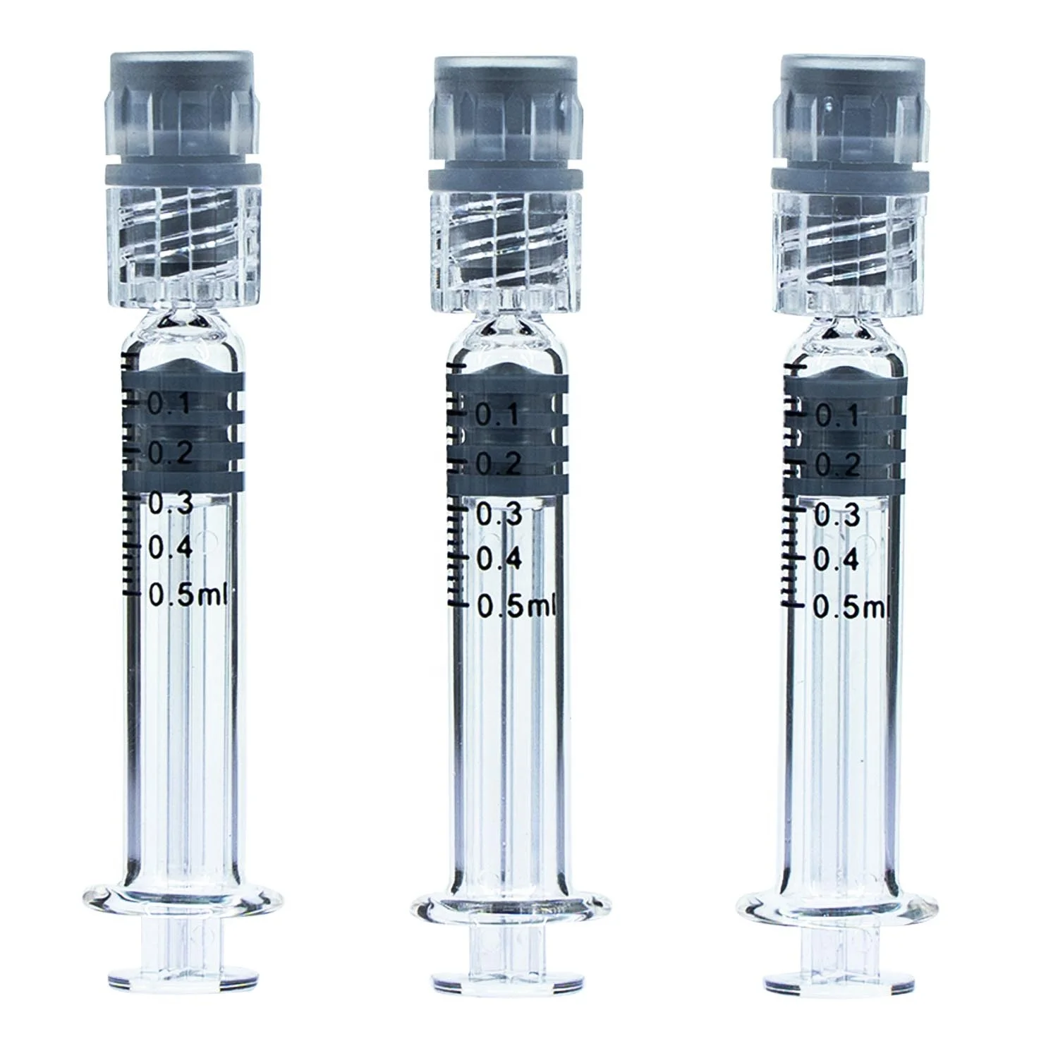 Customized Cosmetic Prefilled Luer Lock Syringe Consumable Luer Slip Glass 0.5ml Custom Logo Disposable Stamping Syringes