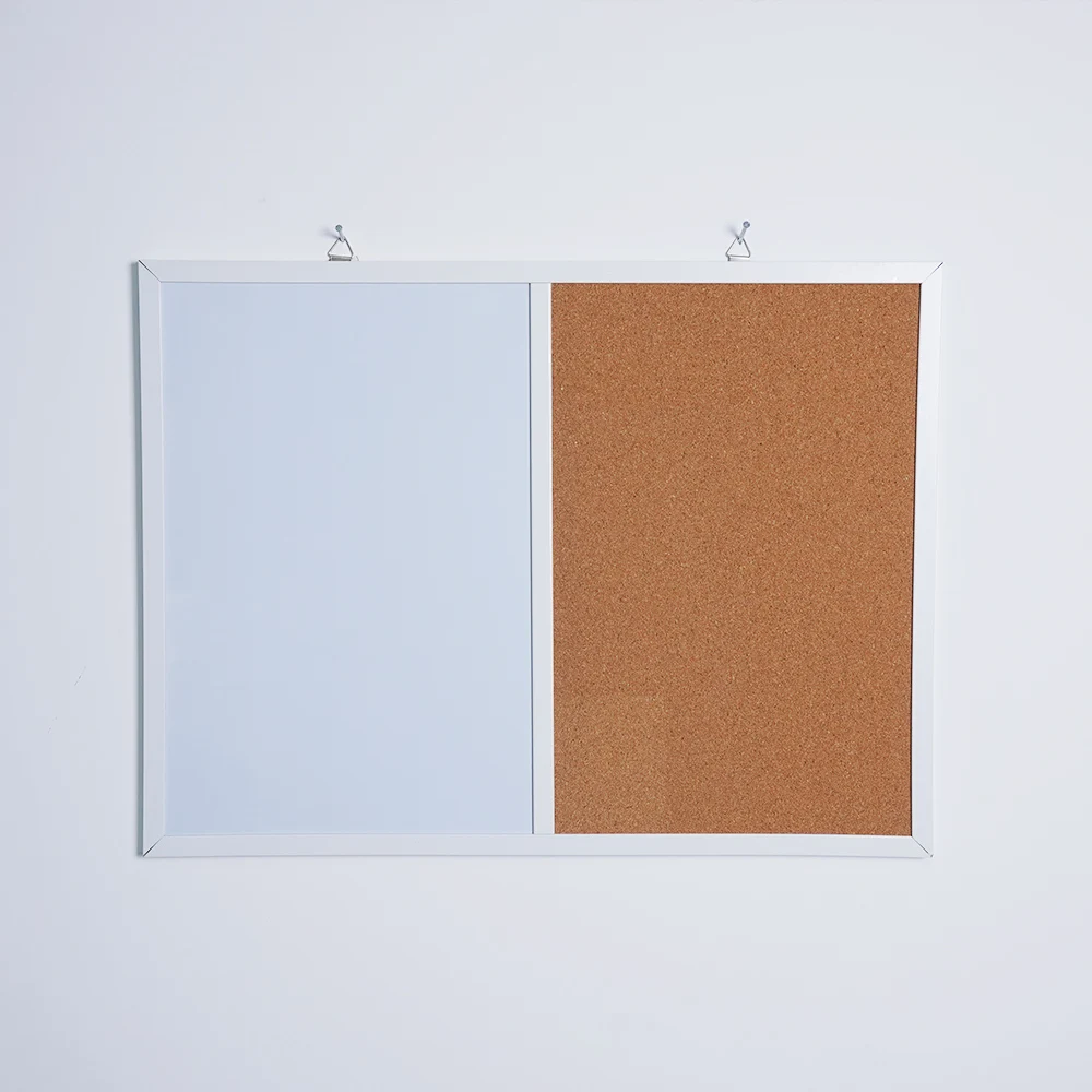 Wall Mounted Combination Board Cork Board Wooden Frame Combo Board