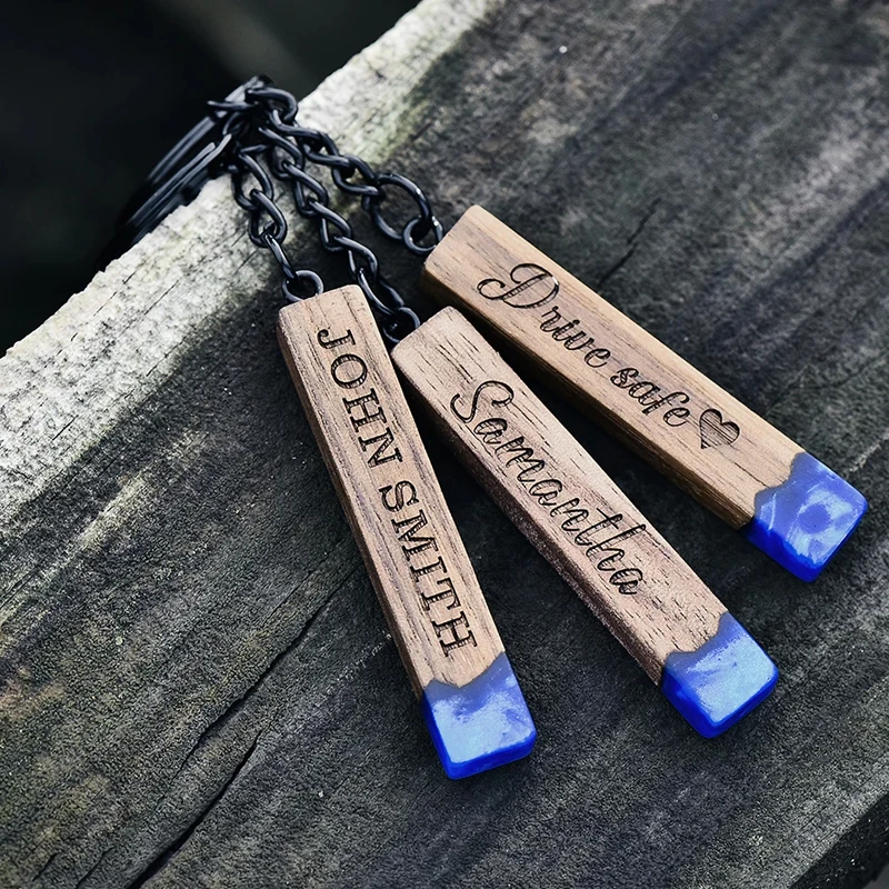 2023 New Year Gifts Eco-friendly Resin Metal Keychain Blank Custom Keychains Custom Key Chain Keyrings