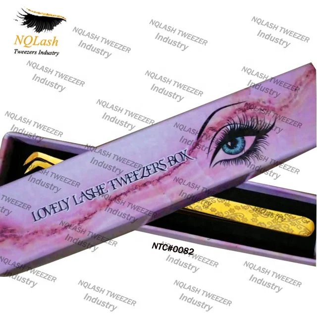 High Quality Lashes Print Box Packing For  Eyelash Extension Tweezers From NQLASH Tweezers