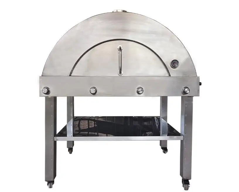 Cheap  Price Outdoor Commercial Gas With Rotate Stove Charcoal Pizza Oven