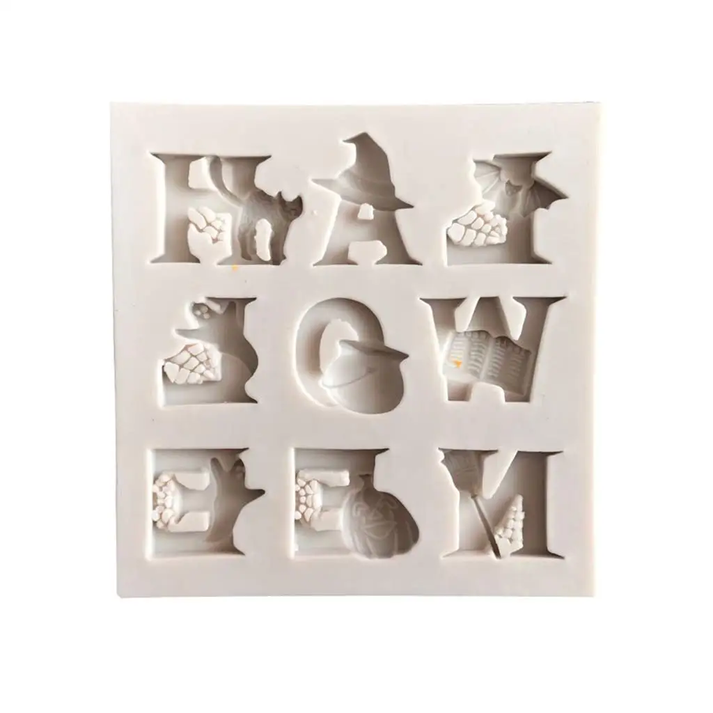 Хэллоуин 9 с надписями Специальные diy силиконовые формы для эпоксидной смолы форма для мыла