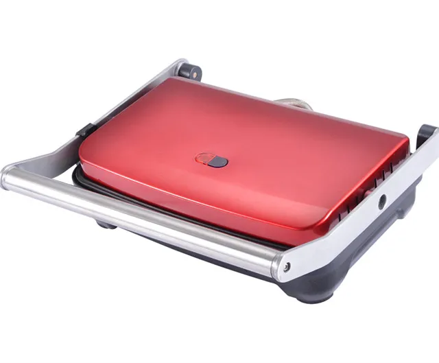 Industrial Commercial Stainless Steel Vertical Storage Removable Oil Tray Electric Contact Panini Sandwich Press Grill