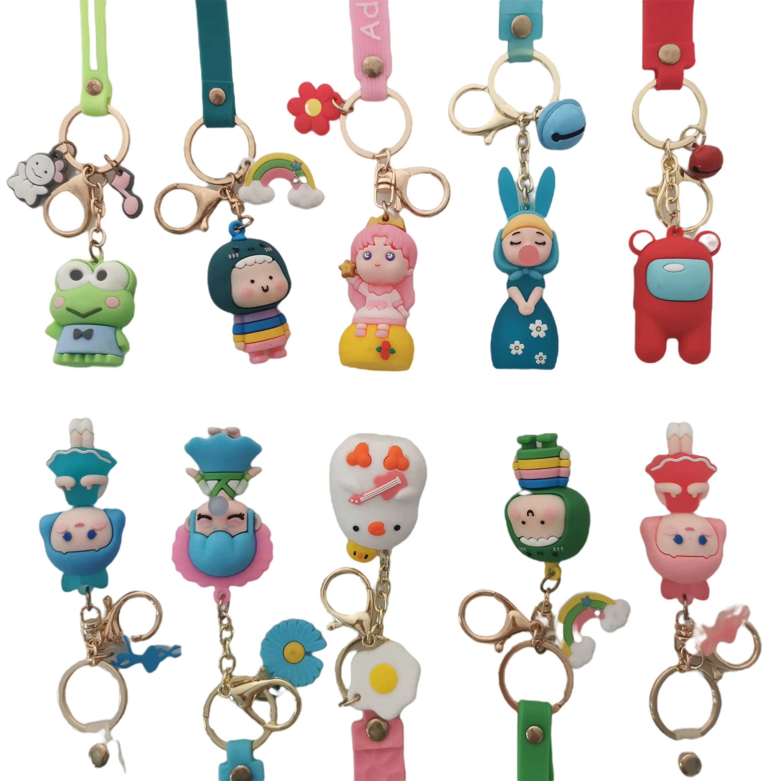  All Type of Key Chains Wholesale Personalized Custom 3D Soft PVC Rubber Keychains For Promotion Gift Keychain Woman