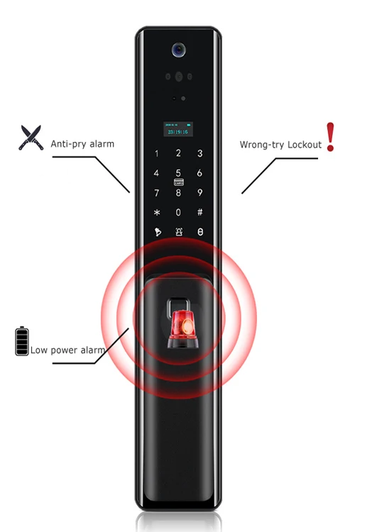 Smart Locks Door With Camera Smart Lock Entry Door Remote Controlled 3D Face Recognition Smart Electric Lock