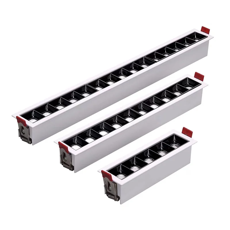 
High Quality Creative Office Lines LED Lights Meeting Room Borderless Linear Spotlight Grille Light 