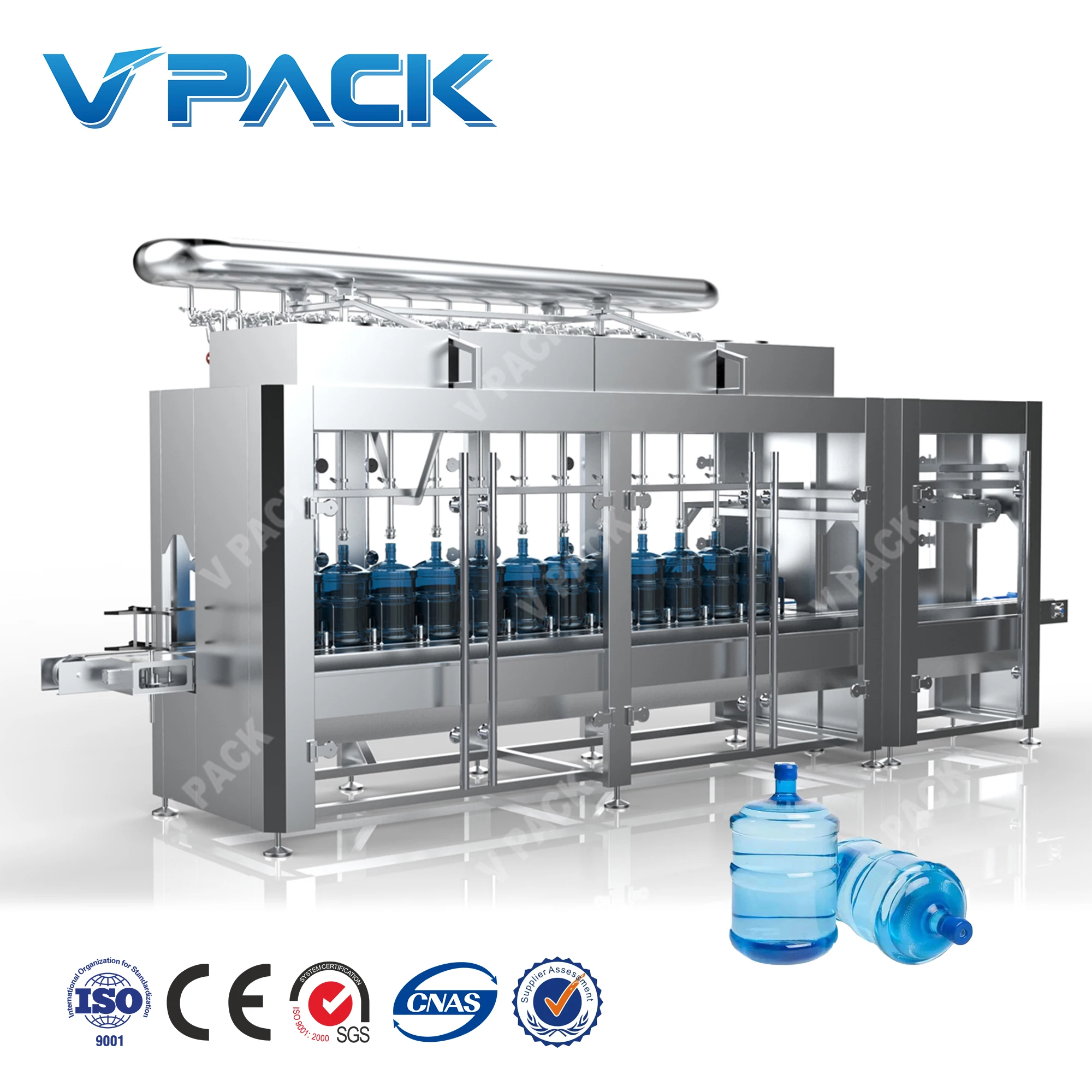 5 Gallon bottle water filling machine/ Outside bottle washing and rinsing machine/ Multi-row inside rinsing filling capping