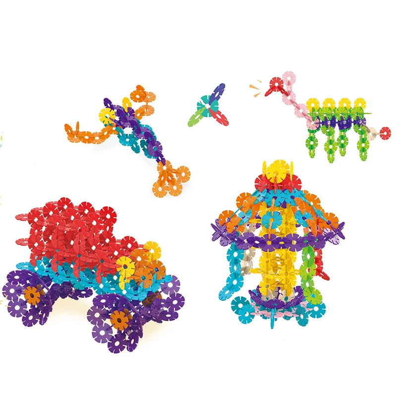 Hot Sale Kids Plastic Early Educational Toy 300 PCS Colorful Interlocking Building Blocks Toys For Children