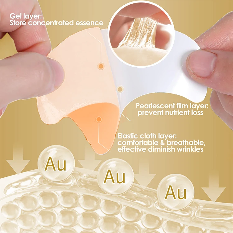 Golden Wrinkle Repair Patch Reduce Expression Lines Collagen loss  Between Eyes Facial Night Treatment Forehead Patch