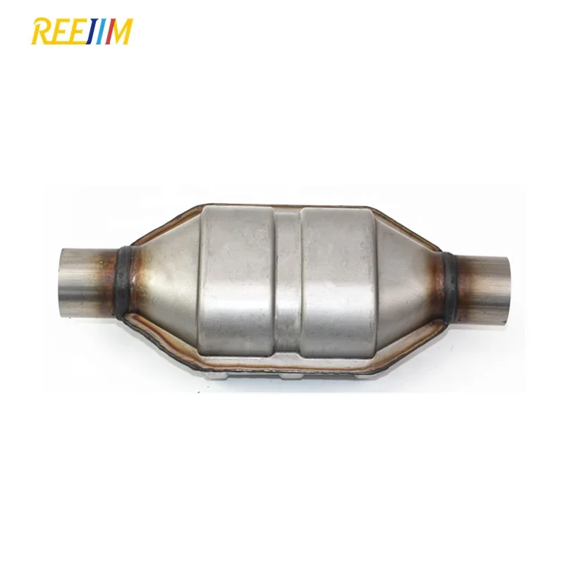 
Factory Supply Three way Oval Universal Catalytic Converter With 400 cells Ceramic Substrate Euro 3 Euro Catalyst 