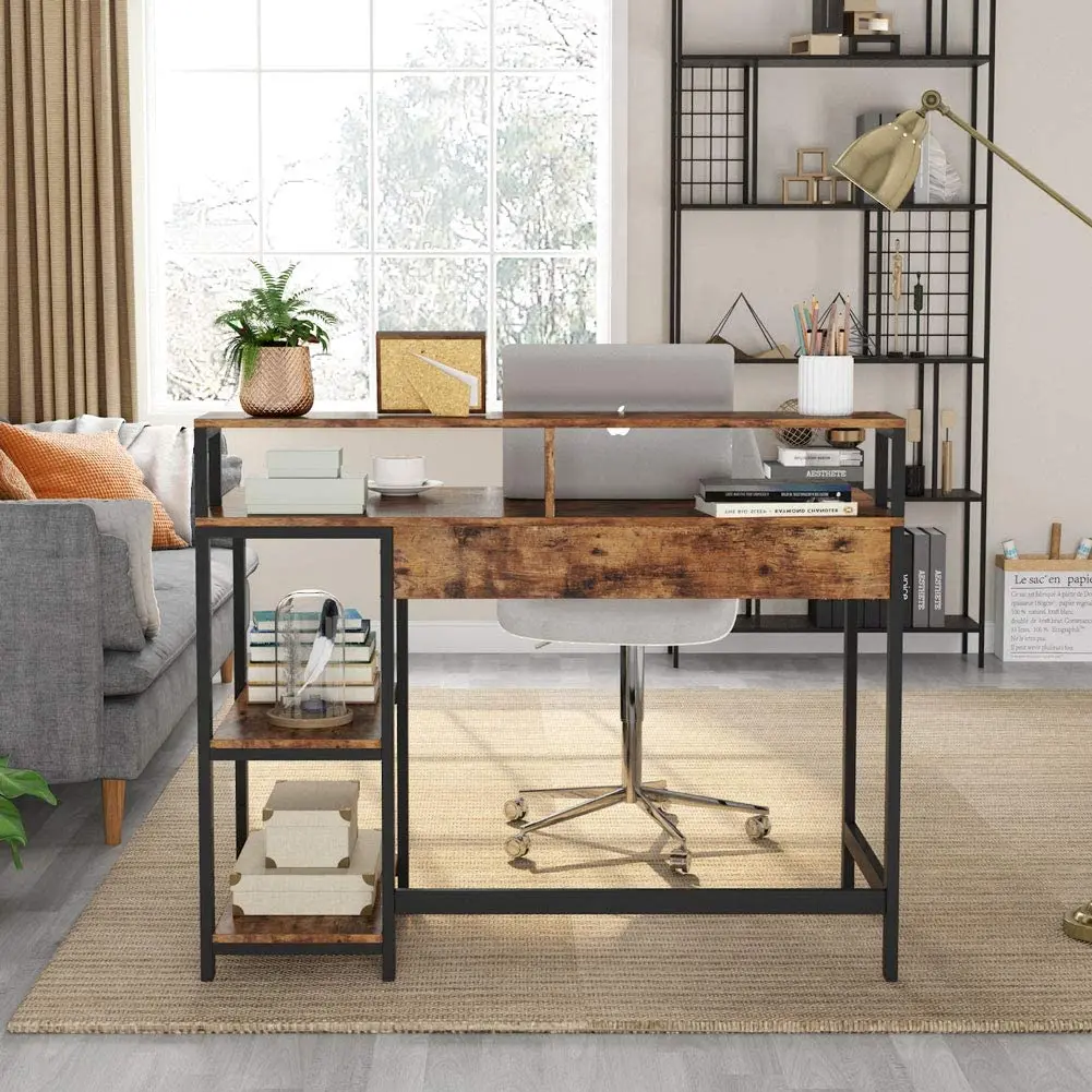 New Design Wholesale Modern PC Table Wooden Home Office Computer Desk Modern Cheap PC Laptop Workstation Home Office Furniture