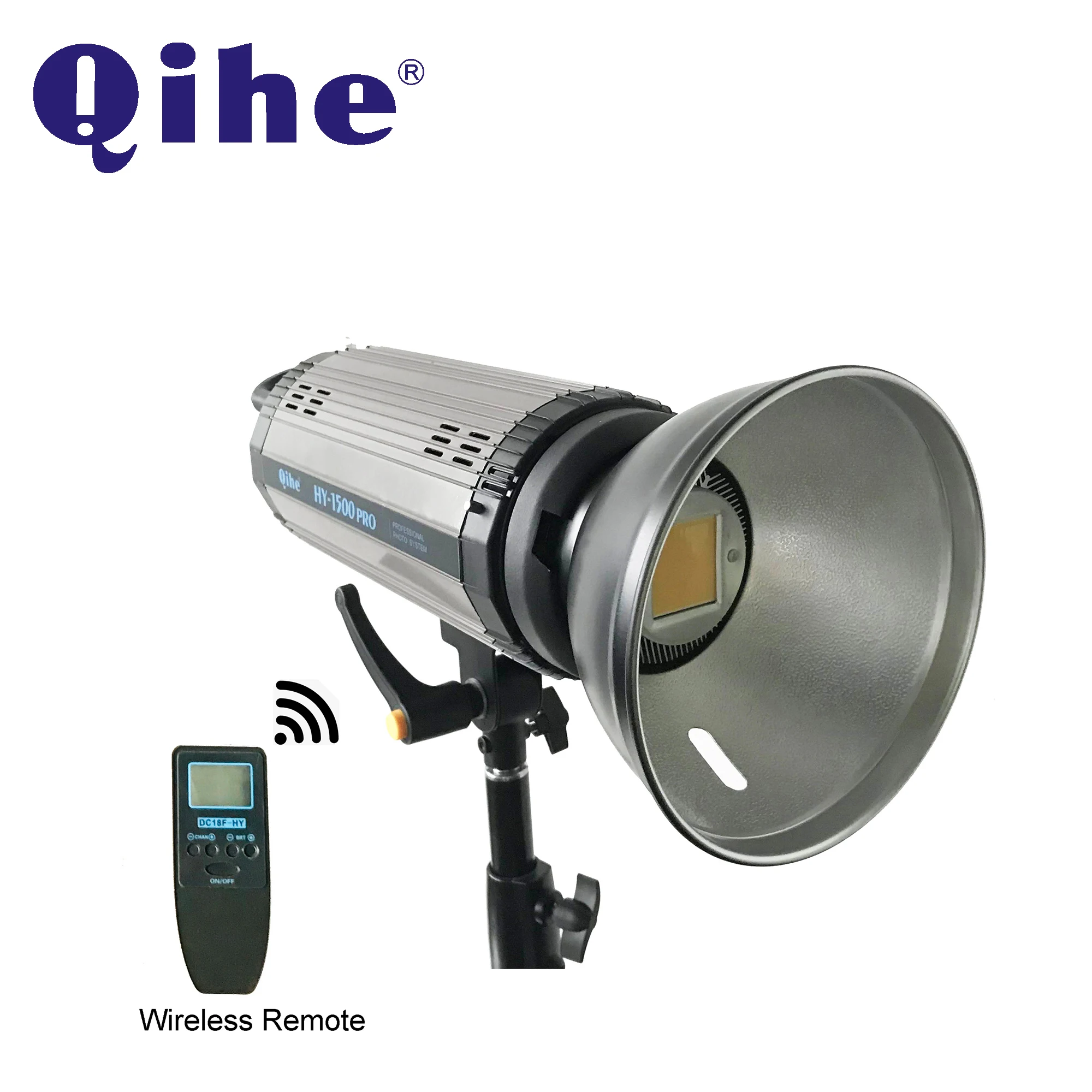 Светодиодный светильник QIHE HY-1500Pro,150 Вт, светодиодный светильник с беспроводным пультом дистанционного управления