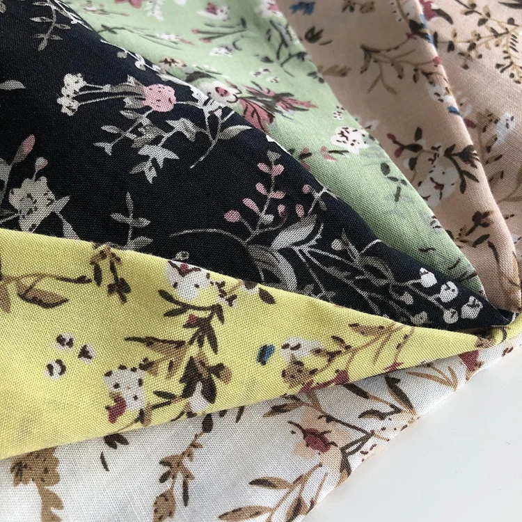Latest design new dirac somali floral printed spun 100 rayon viscose challis fabric for clothing women