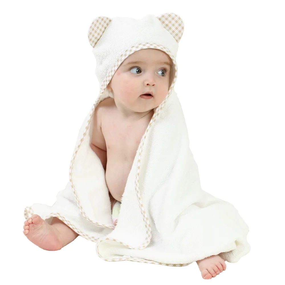 Amazon hot sell custom eco-friendly bamboo baby hooded bath towel