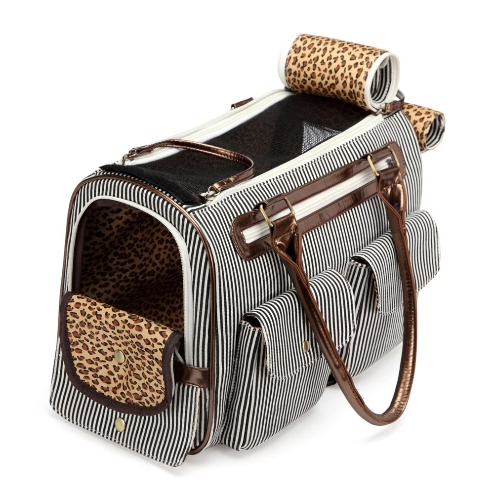 Wholesales Luxury Designer Pet Handbag Women Shoulder Tote Bag Carrier for Small Cat Dog Rabbit Quality Shoulder Carrier