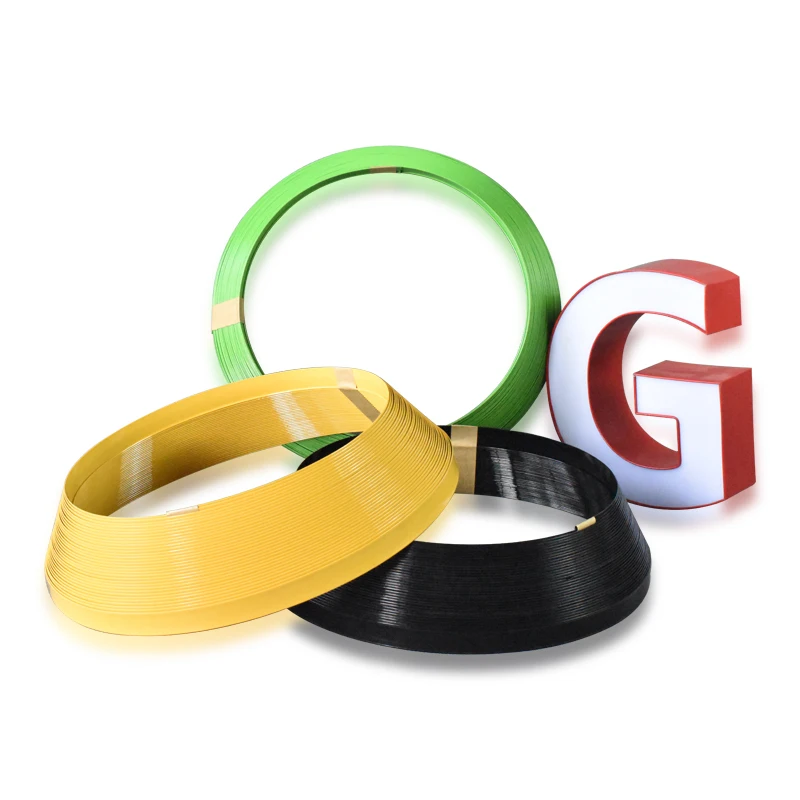 
2 cm J type colorful plastic trim cap for channel letter 