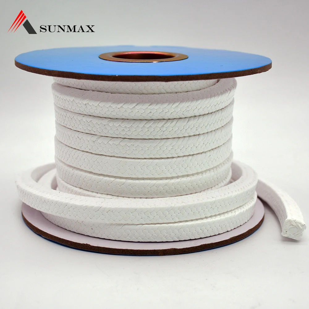 Низкая цена высокое качество белый цвет чистый PTFE сальник упаковка для механического уплотнения