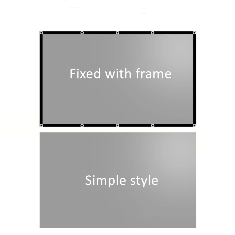 Custom Simple Folding Metal Anti-light Projection Screen 100 120 Inch Portable Outdoor HD Projector Pprojection Screen