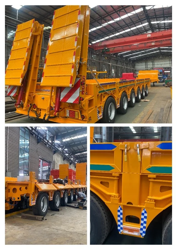 Cimc 6 axle front three axles can be prompted to draw the body of a special low-panel semi-trailer