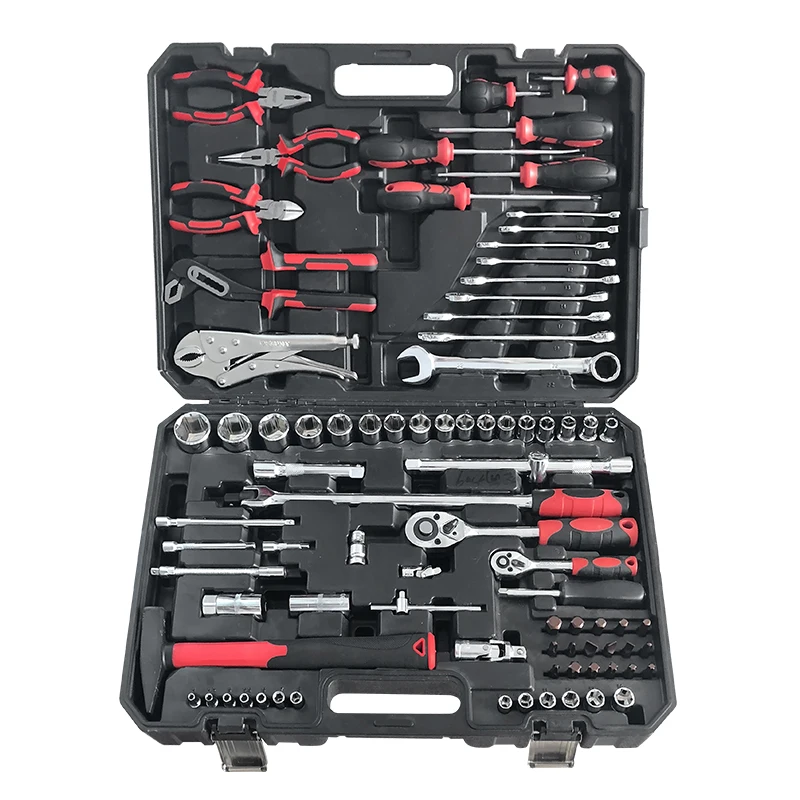 China Factory home cordless herramientas hardware ensemble doutils mechanic repair Wrench Socket combo box spanner tool set