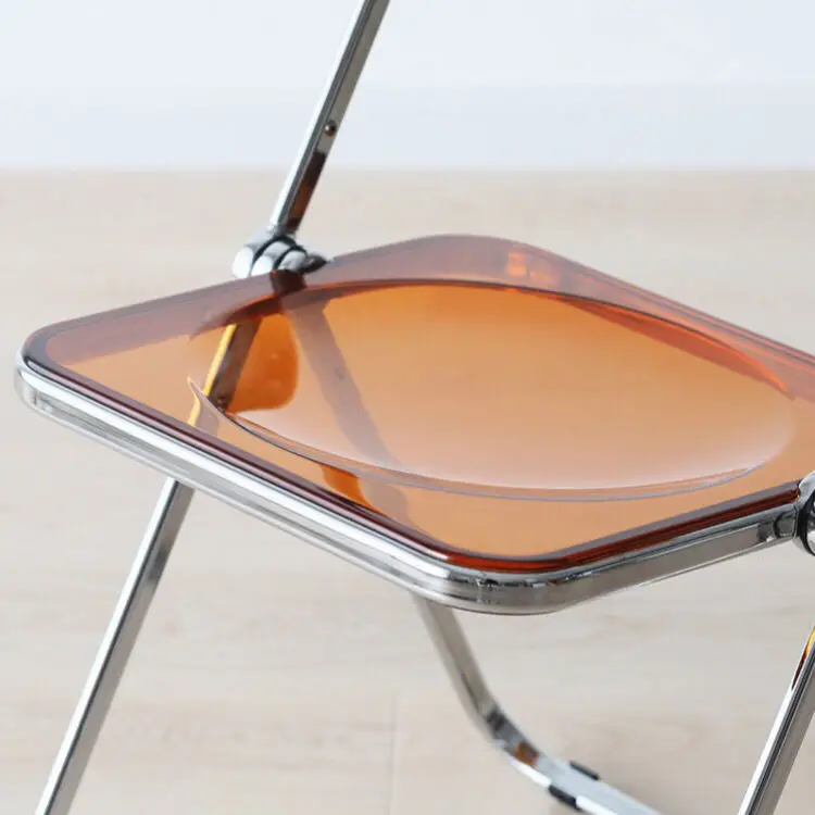 
Hot sales transparent PC plastic dining folding chair 