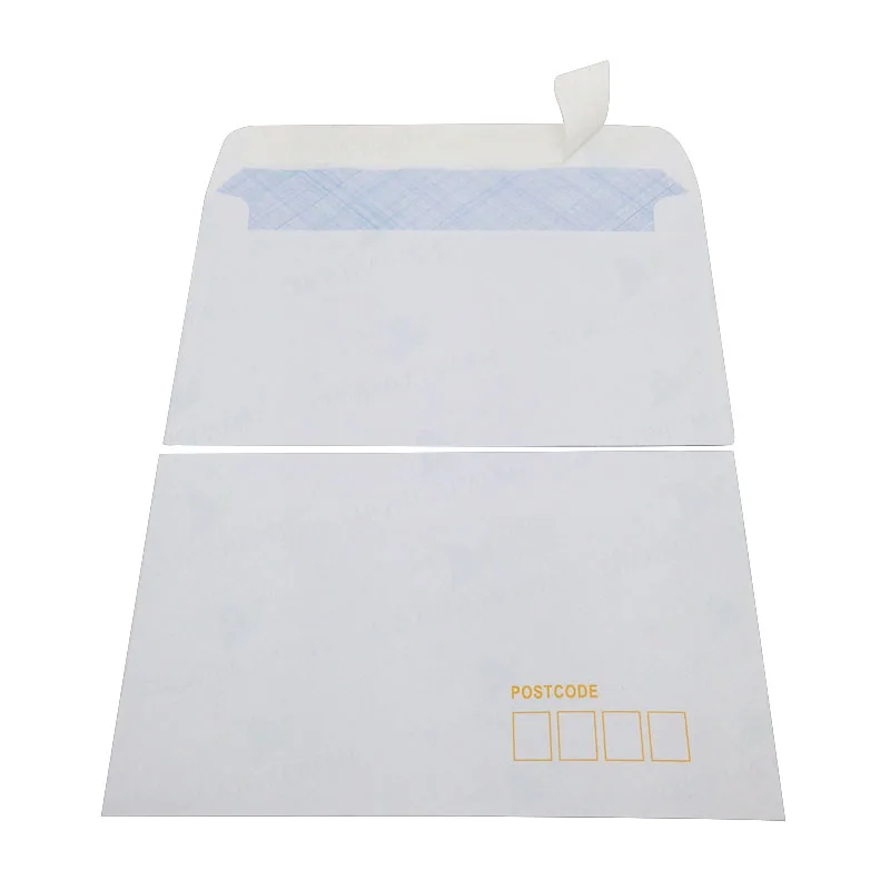 Self Adhesive White 90x145mm Kraft Color paper Cards and Commercial Envelopes For Mail and Invitation cards