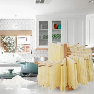 Foldable Wood Pasta Noodle Drying Rack House Holder Shelf