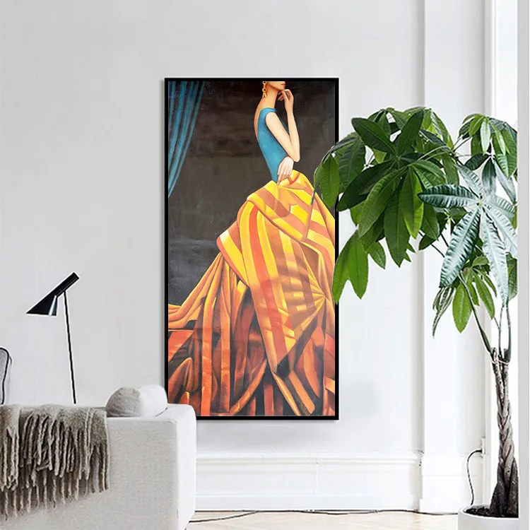 Falling Back Sexy Hot Sale Nude Digital Oil Painting Woman Photo Canvas Prints Home Decor Wall Art Sexy Lady Body Painting